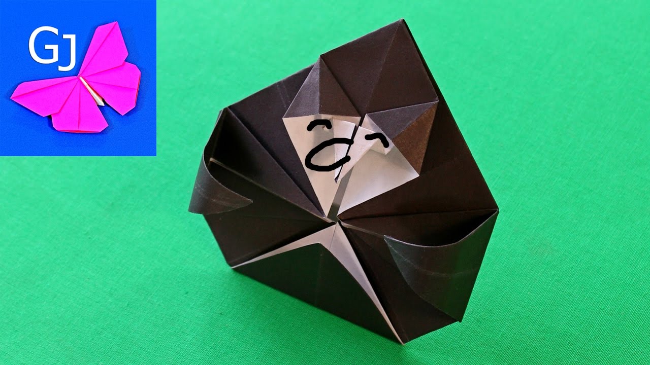 Оригами из бумаги БАБА ЯГА на Хэллоуин / Origami witch