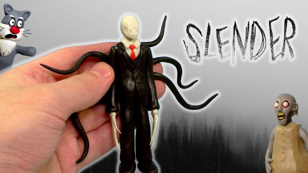 СЛЕНДЕРМЕН ЛЕПИМ ИЗ ПЛАСТИЛИНА | SLENDERMAN MAKING FROM PLASTICINE