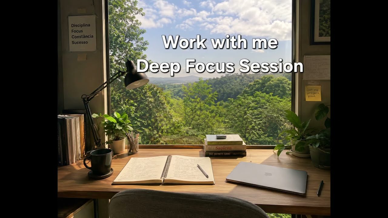 Work With Me I 25 minutes Focus Session with Lo-fi Productivity Music - Quite Flow State Nature view