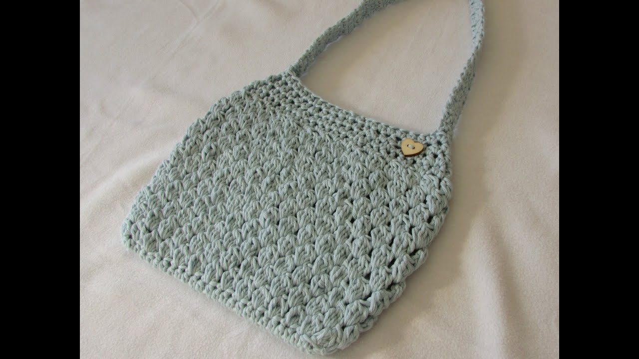 VERY EASY crochet puff stitch bag / purse tutorial