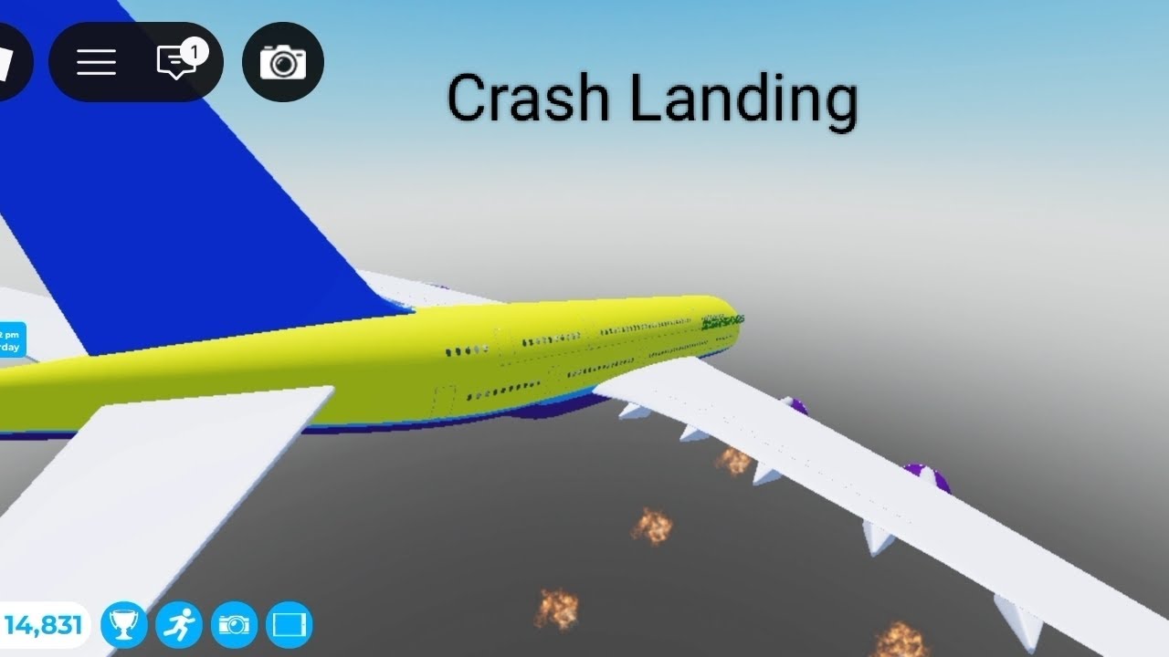 Cabin crew simulator Airbus A380 Crash Landing Roblox