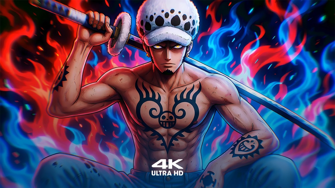 Trafalgar Law Dark Power 4K  Live Wallpaper | One Piece Screensaver  Ultra HD