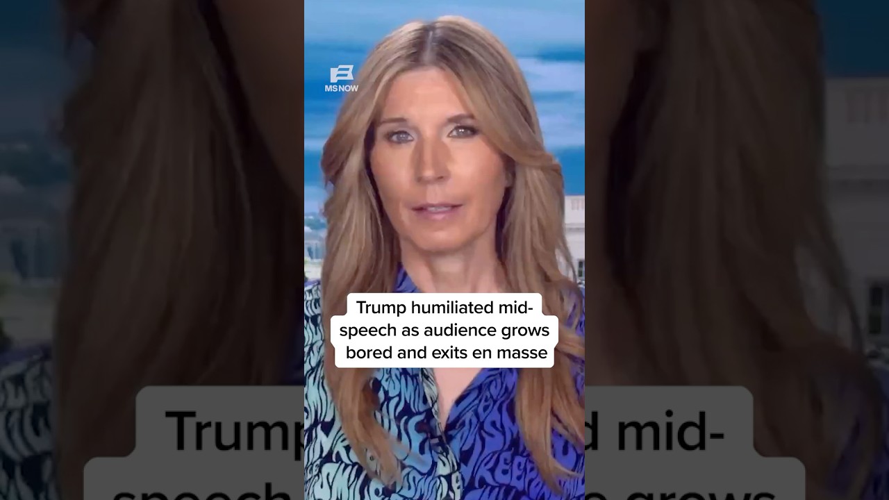 Trump humiliated mid-speech as audience grows bored and exits en masse
