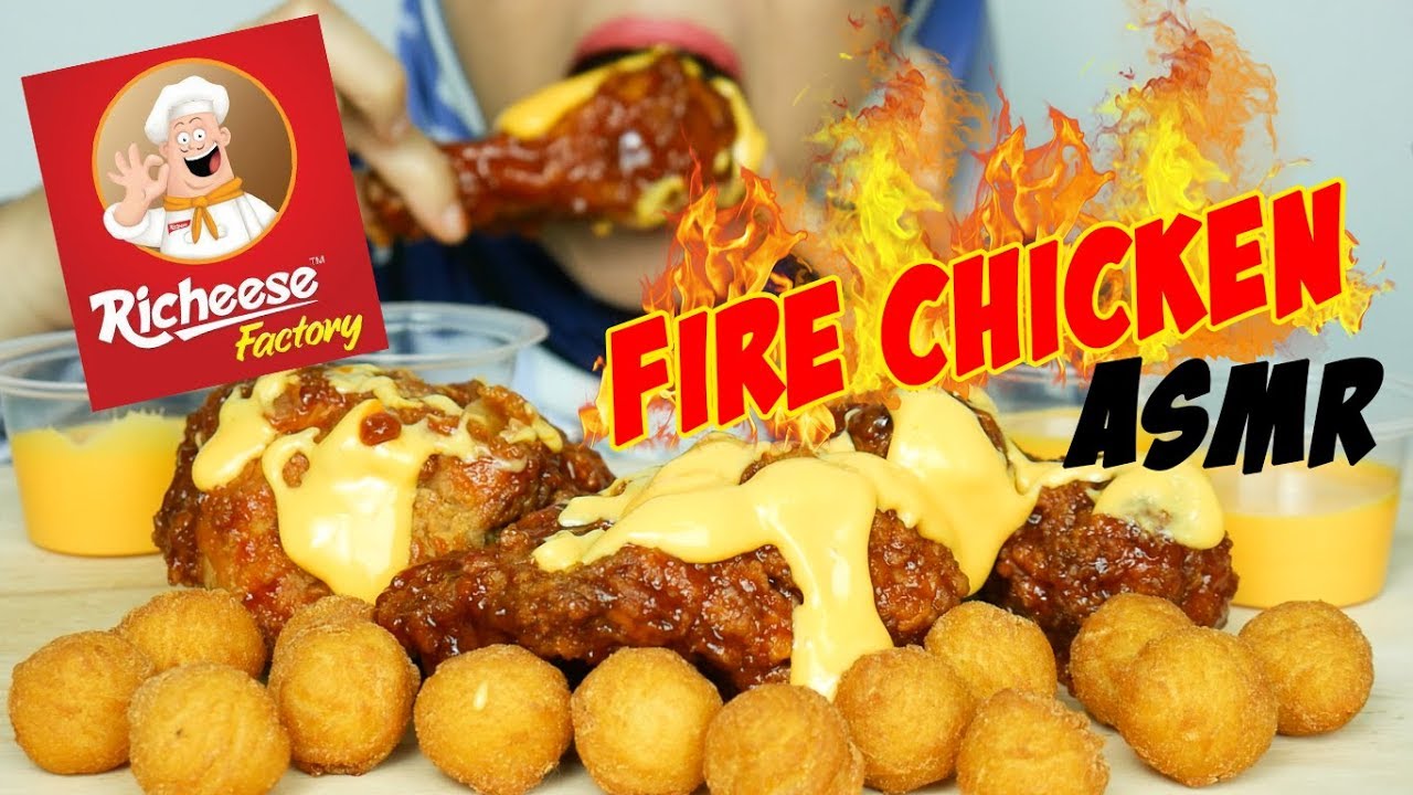 Richeese Fire Chicken || No Talking ASMR || EATING SOUNDS || ASMR INDONESIA
