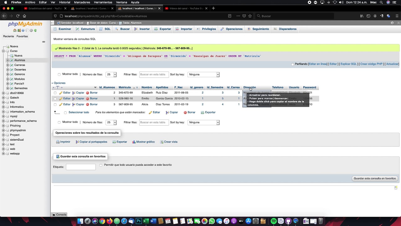 Consultas con ORDER BY , Operadores Logicos y Relacionales Mysql (Codigo)