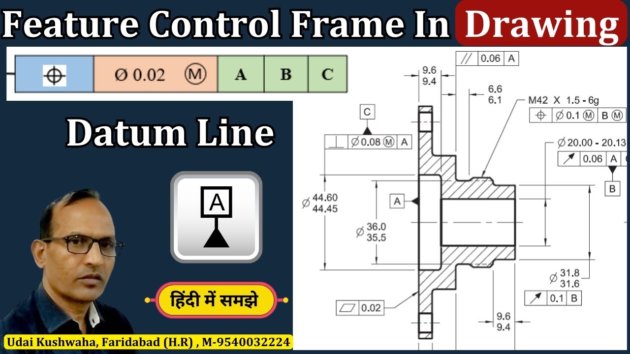 Feature Control Frame in Drawing | What is the Datum Line in Drawing | GD & T | Drawing Symbols
