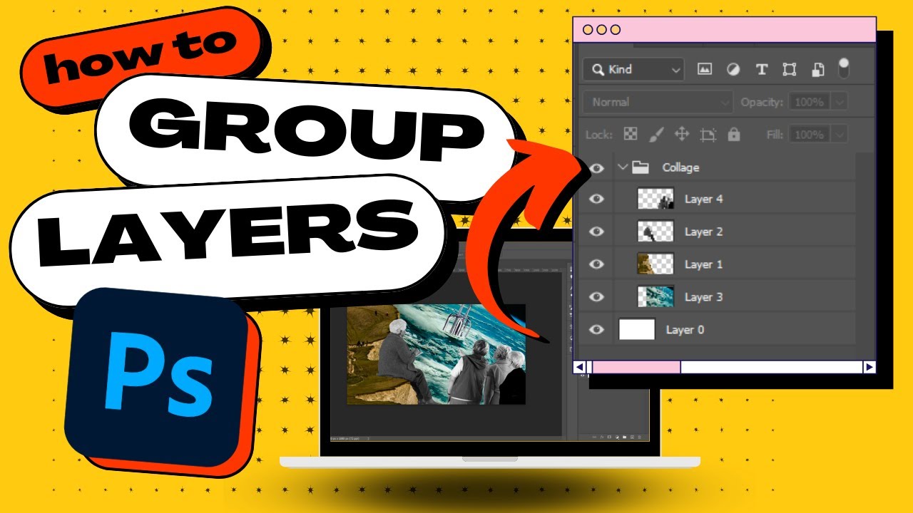 [TUTORIAL] How to GROUP LAYERS in Photoshop! (2 Minutes)