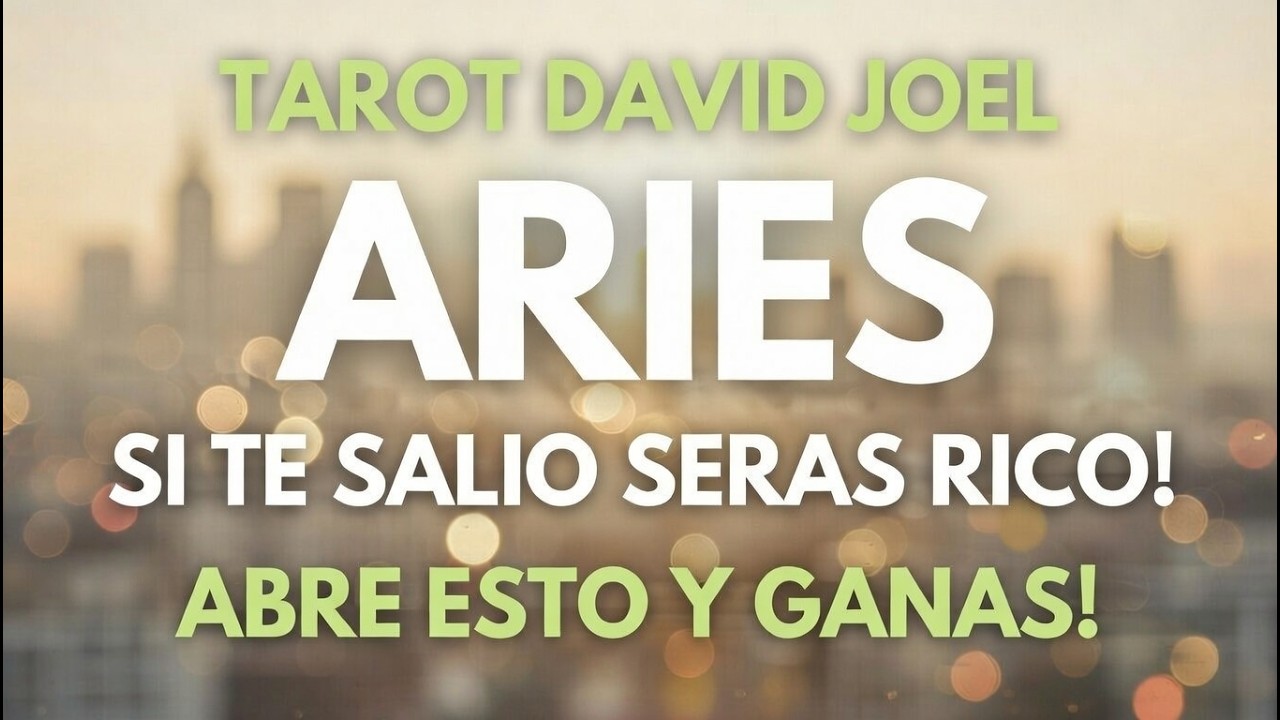 ARIES, SI TE SALIO SERAS RICO, ABRE ESTO Y GANAS! DIOS TE ENVIO ESTA BENDICION HOY SOLO PARA TI!