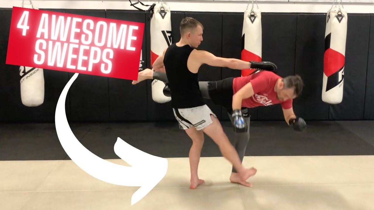 4 Ways To Sweep After Catching The Right Roundhouse Kick