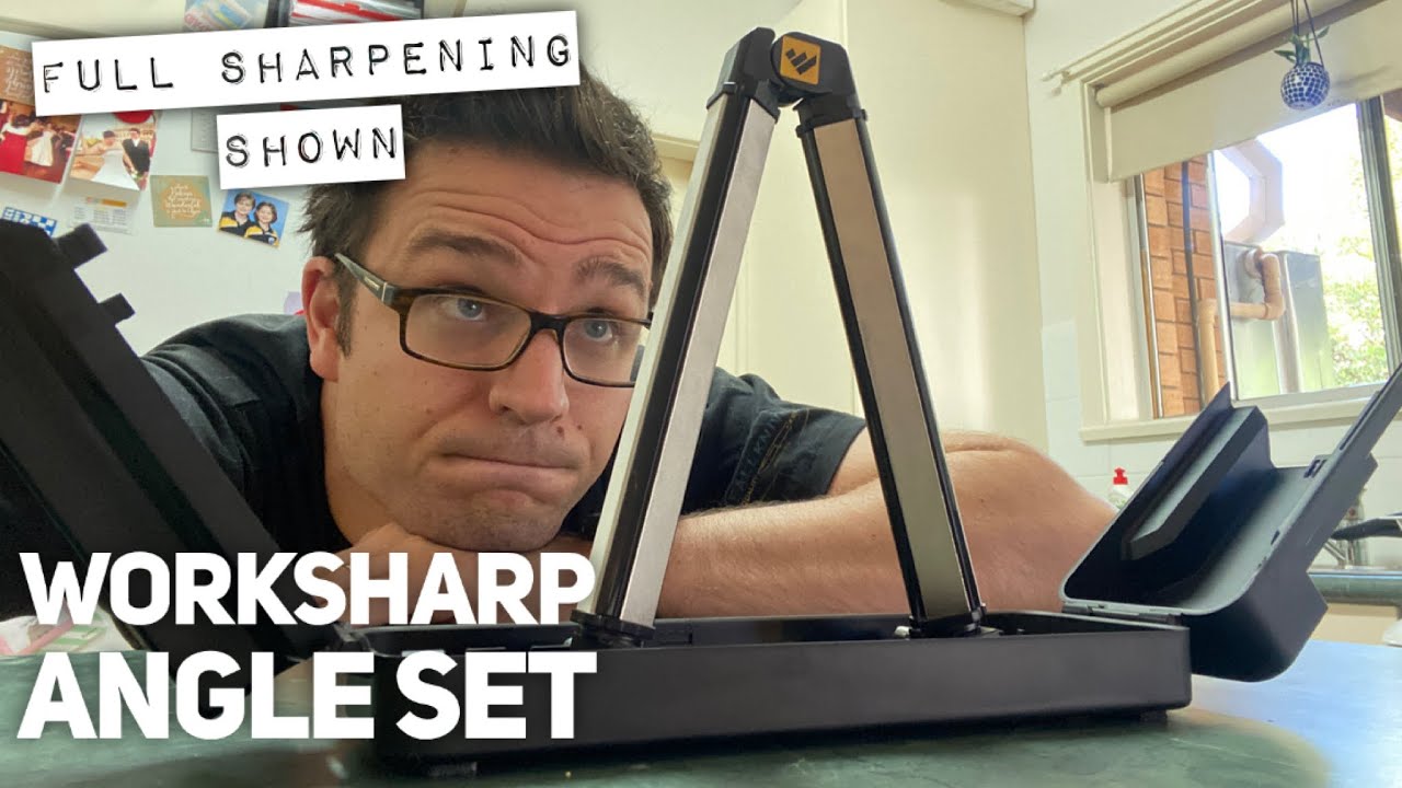 Новая угловая точилка Worksharp Ken Onion Guided Angle. Полная заточка и обзор.