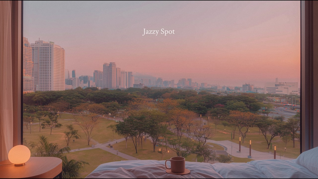 Soft Jazz in a Peaceful Sunset Park — Cozy Jazz Study Work Playlist