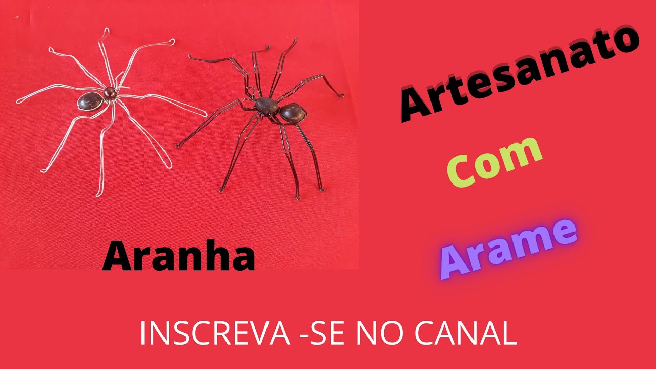 Artesanato com arame( como fazer uma aranha).