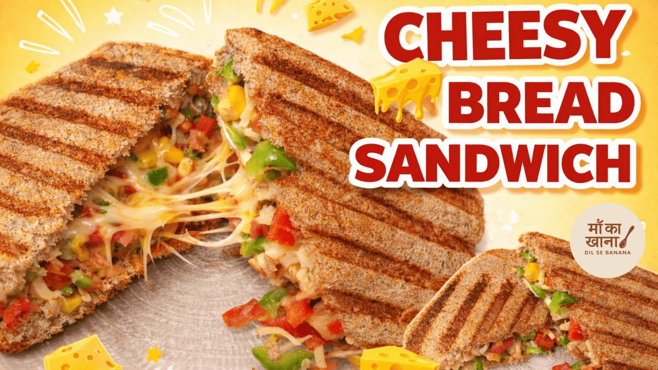 Crunch Cheese Bread Sandwich | Ma Ka Khana Dil Se Banana | Quick Breakfast