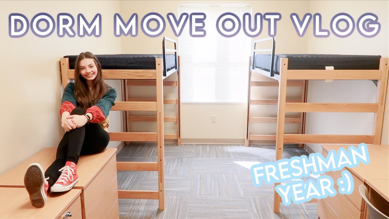 College Move Out Vlog | Moving out of my Freshman Dorm
