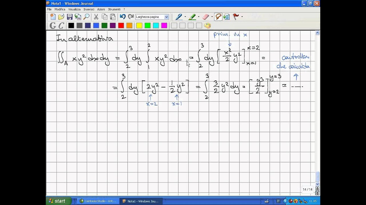 Analisi II - Lezione 27 - Integrali doppi: formule di riduzione 1