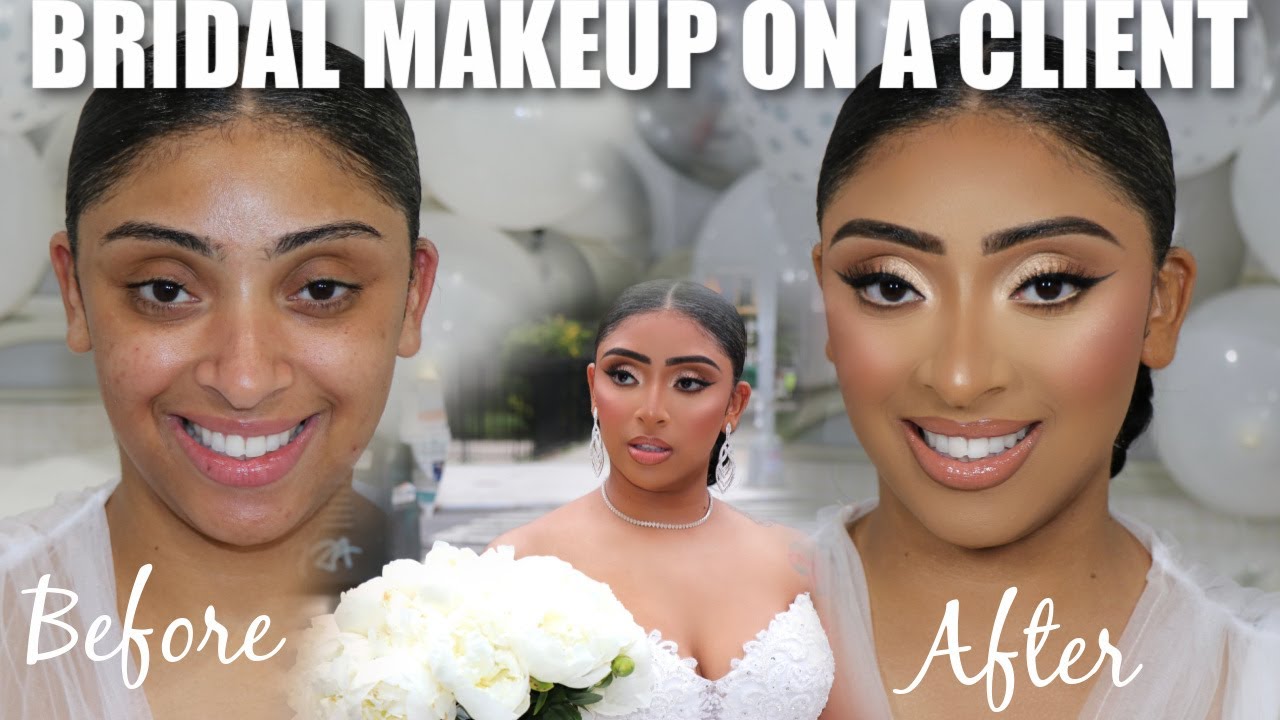 BEAUTIFUL BRIDAL MAKEUP ON A CLIENT (WOC MAKEUP) FT. COLOURPOP NUDE MOOD PALETTE