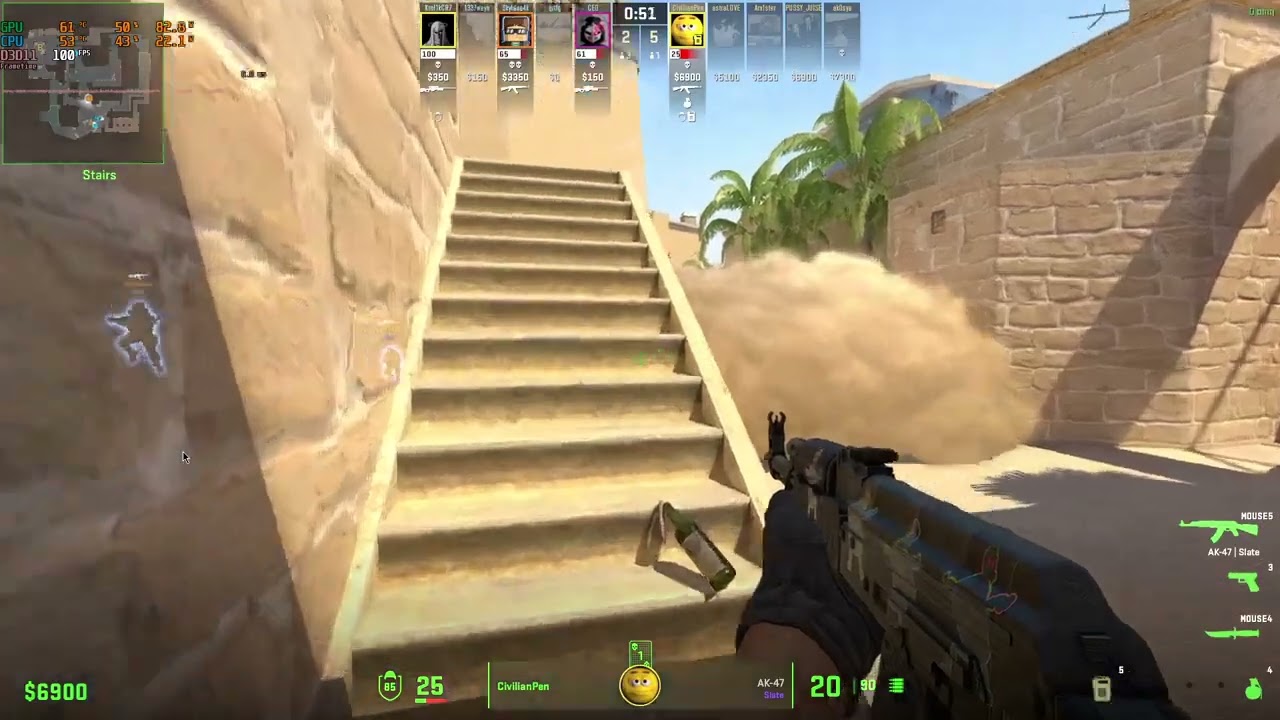 1v3 4-6 lvl faceit №2