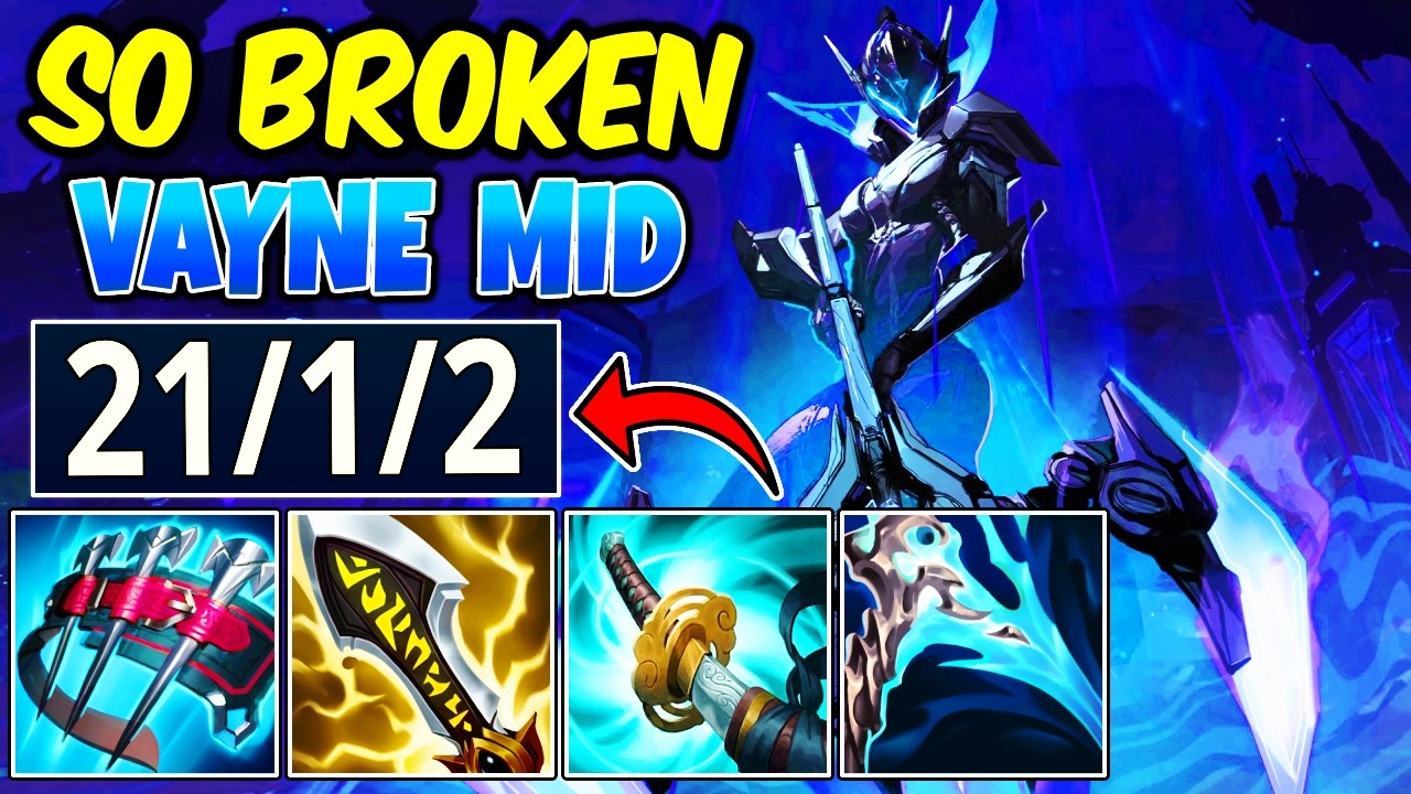 FULL BURST VAYNE MID DESTROYS ENEMIES - THIS IS OP (ONE-SHOT FULL CRIT BUILD)