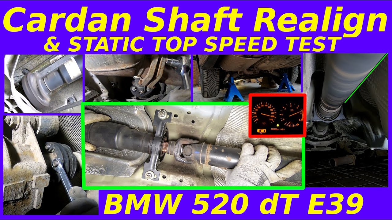 BMW e39 - Cardan Shaft Vibrations - Realigning + Static Top Speed Test