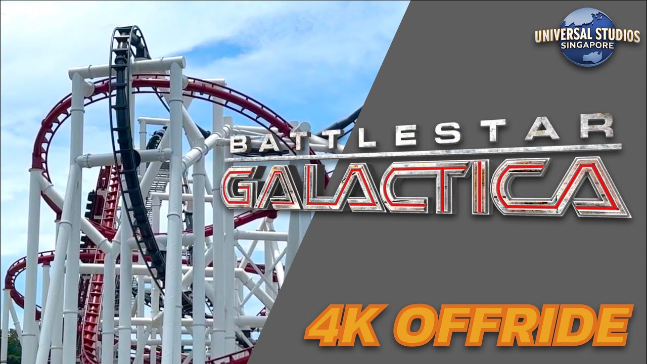 Battlestar Galactica 4K Off-Ride Footage | Copyright Free | Universal Studios Singapore Vekoma