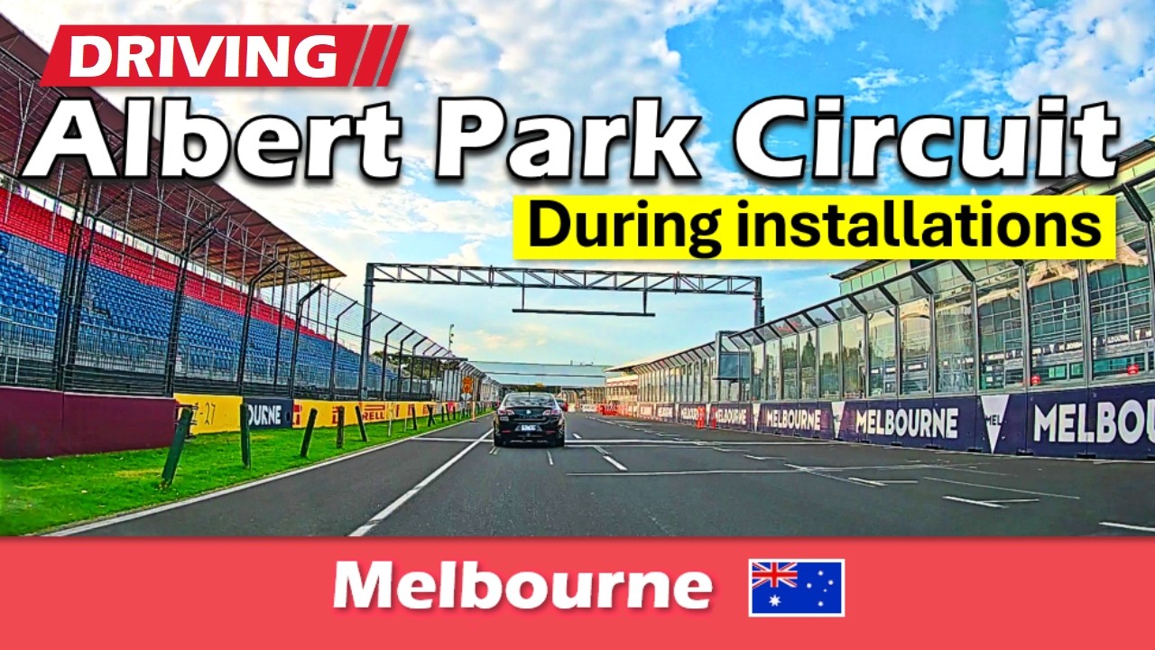 Driving Albert Park Circuit during installations | Melbourne, Australia