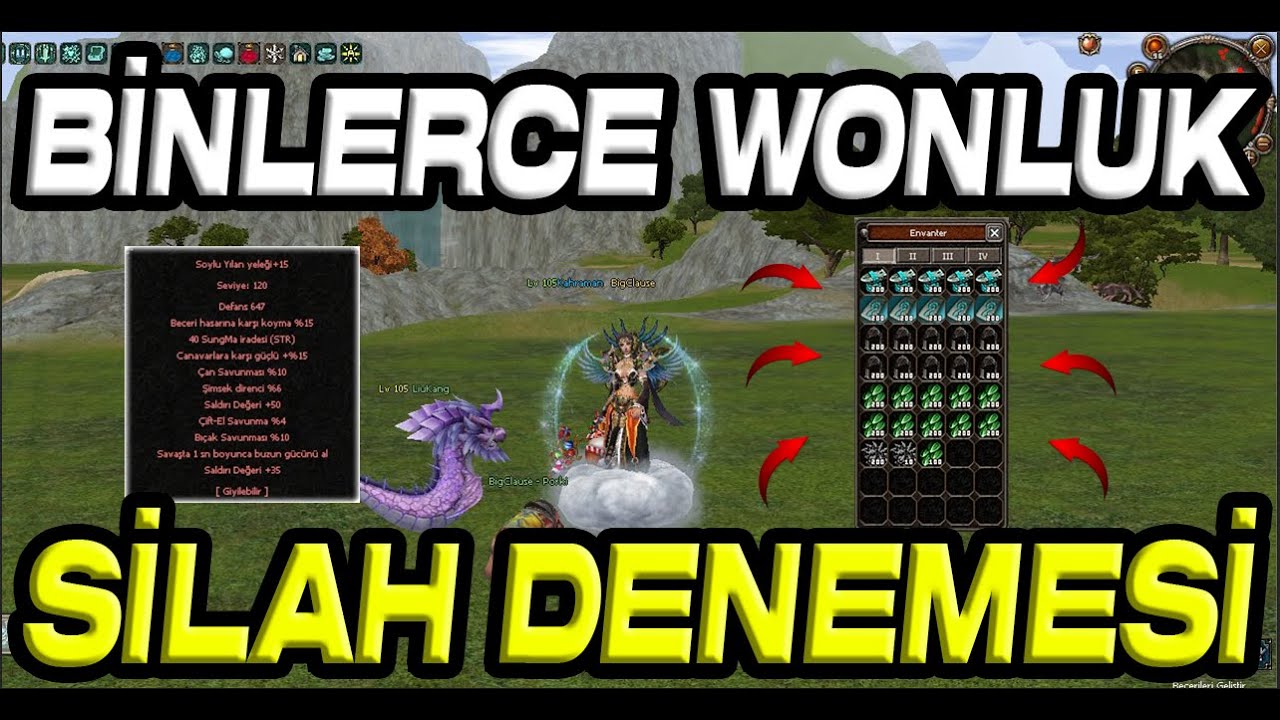 BİNLERCE WONLUK SİLAH DENEMESİ |  20.000W  !! | Metin2 Charon #12