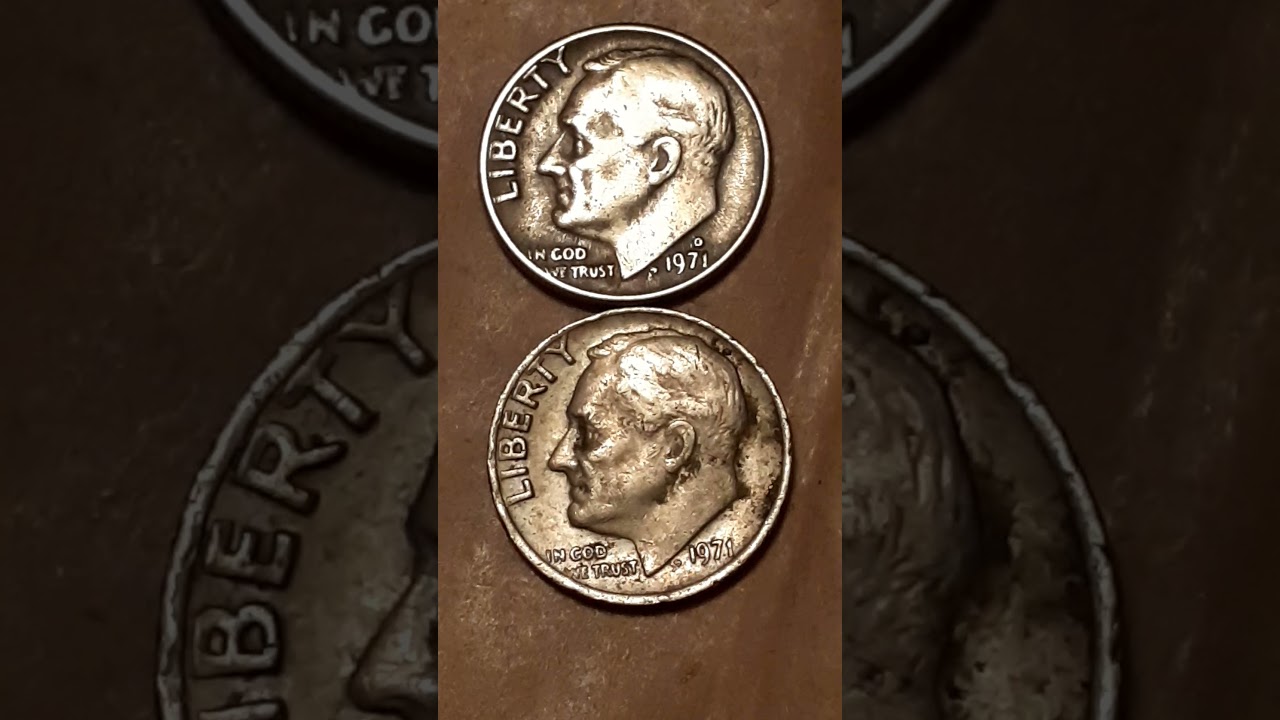 one dime 1971d & 1971 no mint mark