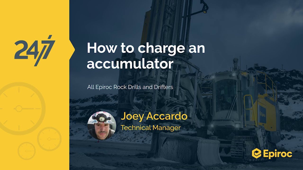 How to recharge accumulator | Epiroc drills and drifters