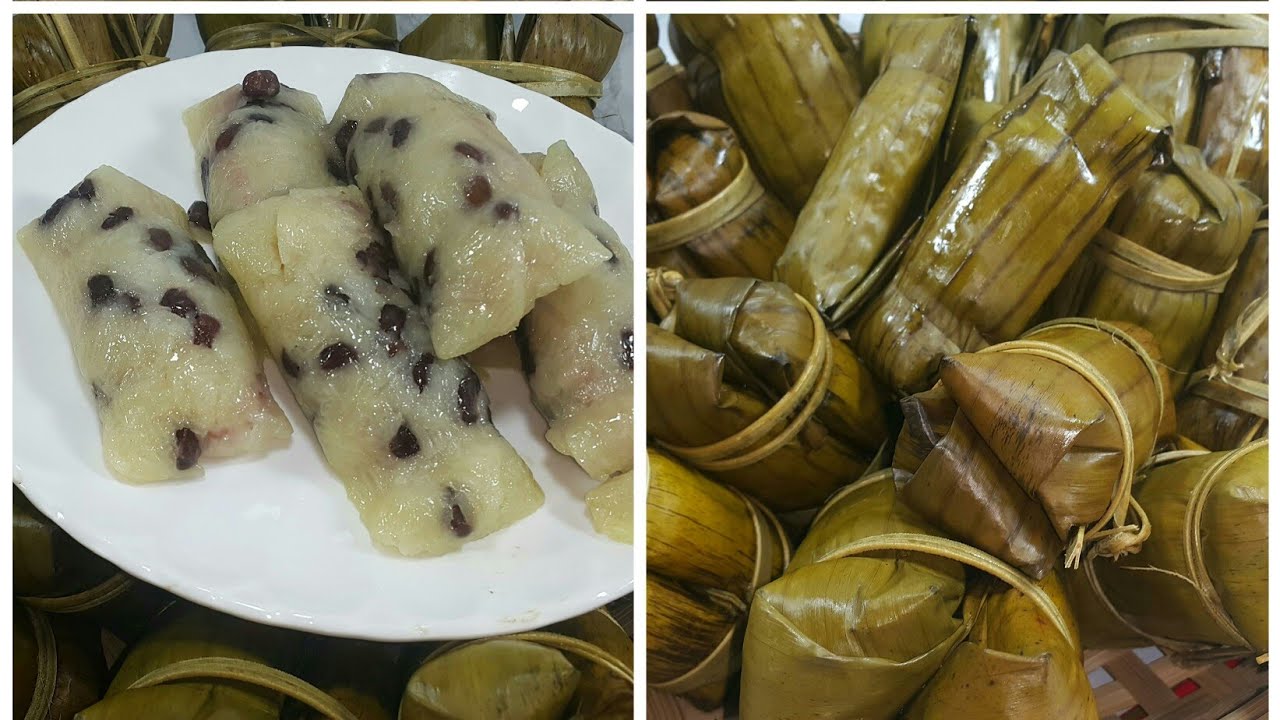 វិធីធ្វើ នំអន្សមចេកឆ្ងាញ់ ញ៉ាំហើយឡើងល្មូន | วิธีทำขนมข้าวมัดอร่อย | How to make delicious rice cakes