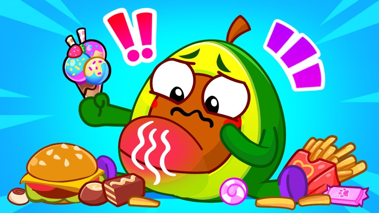 Don't Overeat 🍕🍔🍟 Happy Healthy Habbits | Kids Cartoons by Meet Penny 🥑✨