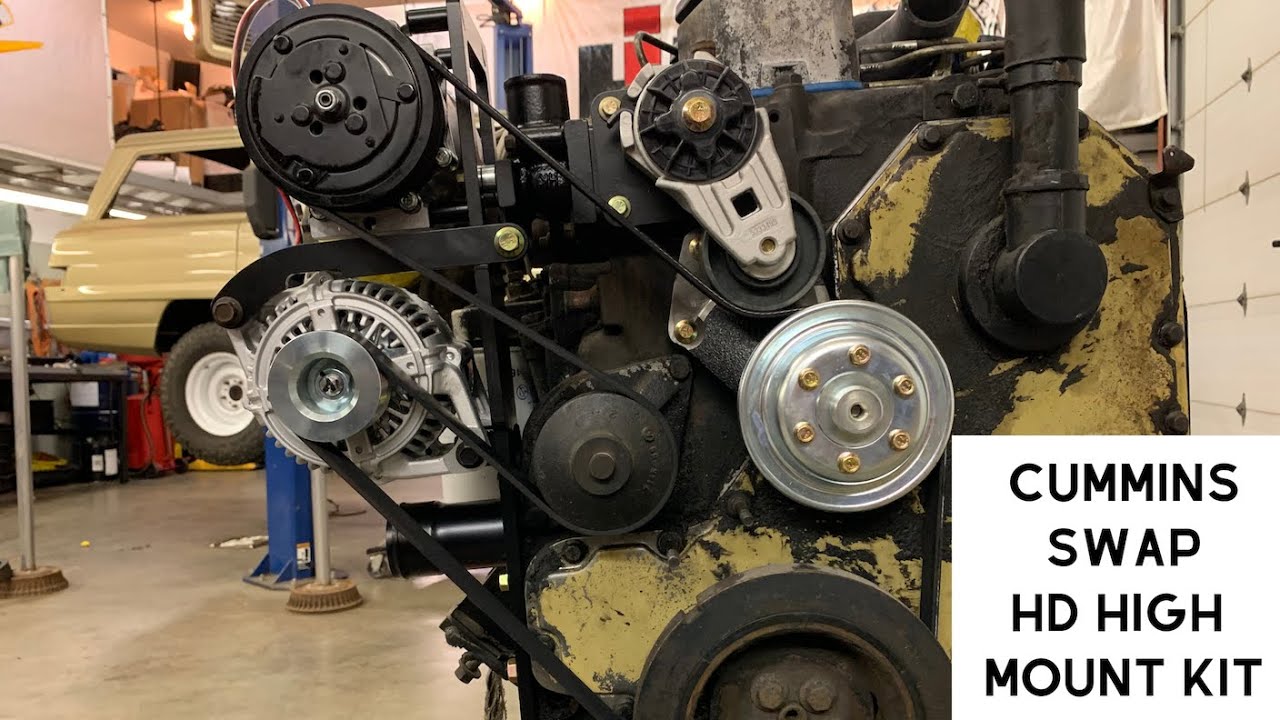 DIY Cummins Swap - Our HD High Mount AC Bracket Kit