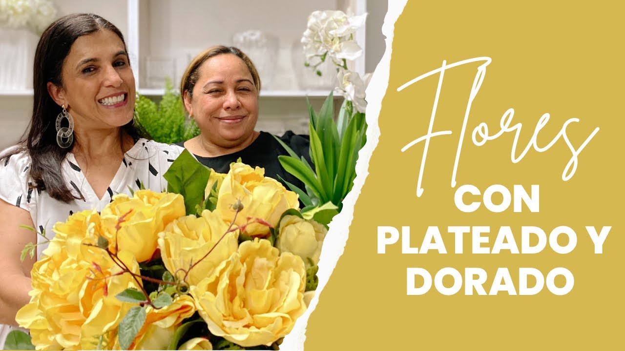 💐Estás Flores SI VAN con Bases Doradas y Plateadas😱