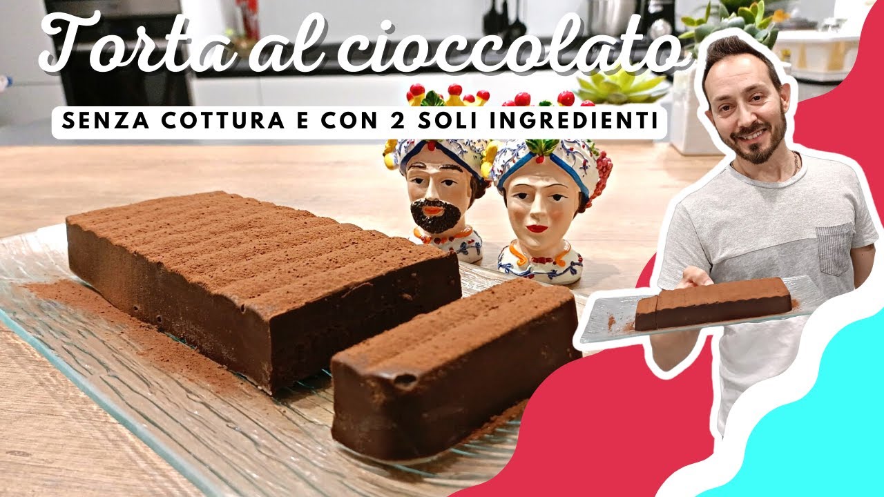 Torta al cioccolato senza cottura e con solo due ingredienti