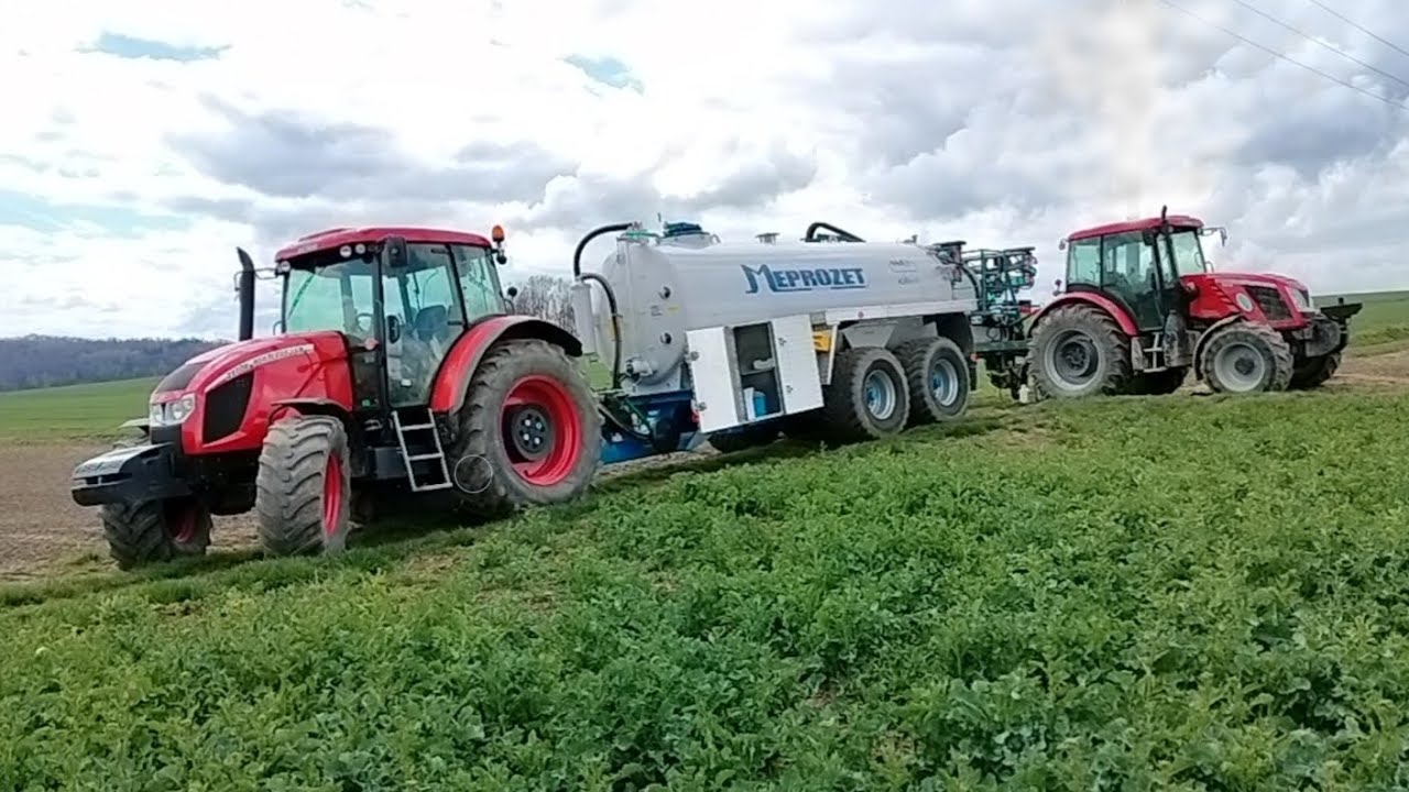 postřik pšenice 2023/ Zetor Proxima 120 /MGM Magma 3000/ Meprozet PM 100 Tandem/ Zetor Forterra 140