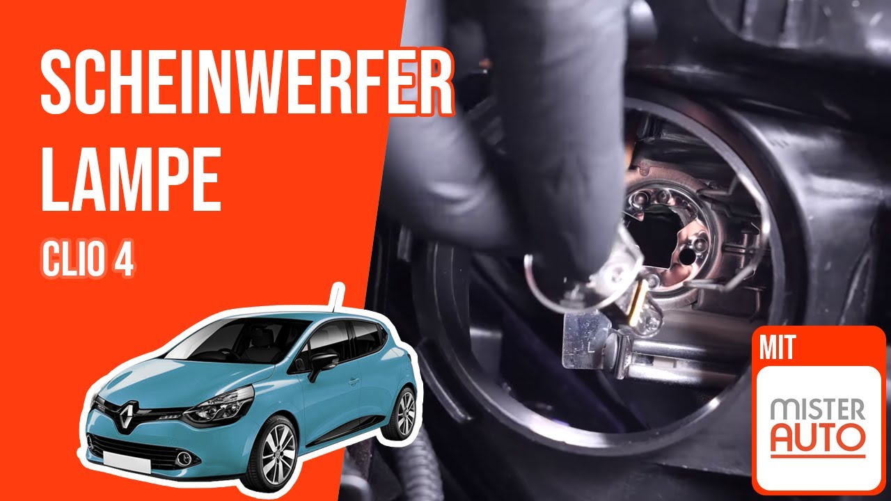 Wie Clio 4 Scheinwerfer Lampe wechseln 💡