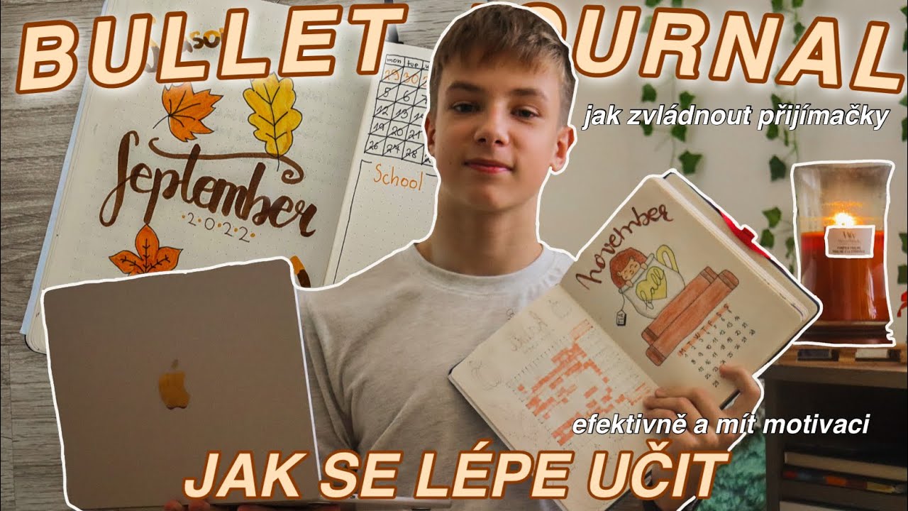 BULLET JOURNAL A JAK SE LÉPE UČIT!🎧🍁 - plánování, přijímačky, journaling, motivace k učení |CAREL