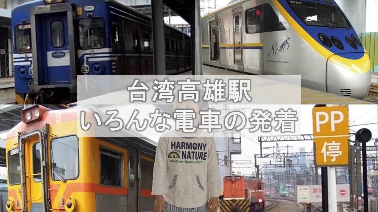 台湾Vlog 高雄駅でいろいろな電車を撮る 高雄車站 TAIWAN