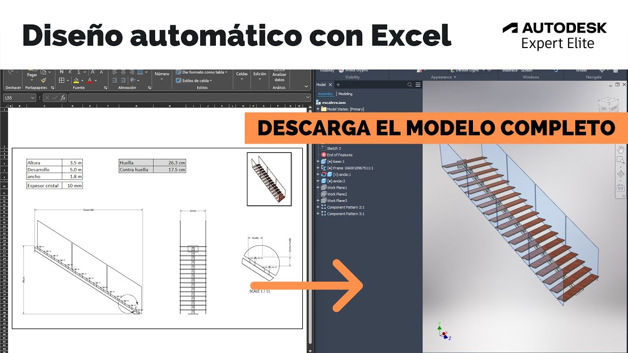 Automatiza tus diseños fácilmente con Excel (TUTORIAL Inventor)