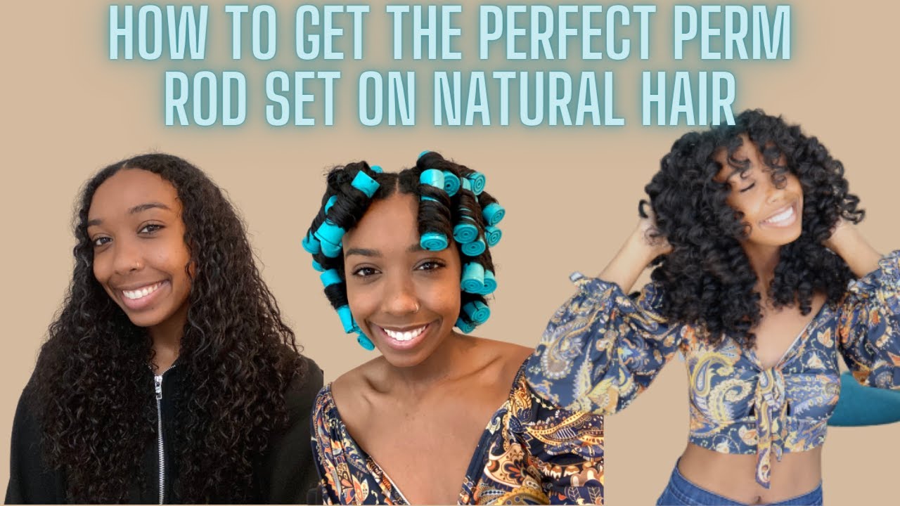 PERM ROD SET TUTORIAL ON NATURAL HAIR | AUNT JACKIE'S CURL DEFINING WHIP & PURE HONEY CURLING MOUSSE
