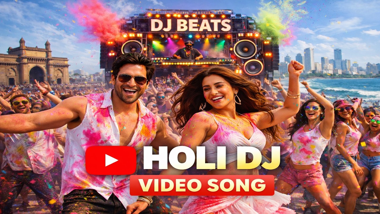 Rang Barse DJ pe aaja | Holi DJ 💥 Arimojo Music | Mumbai Beach Holi Party Song | Latest Holi Song