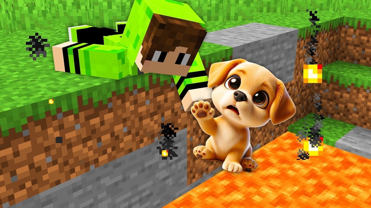 Cadres ADOPTED a CUTE DOG in Minecraft!