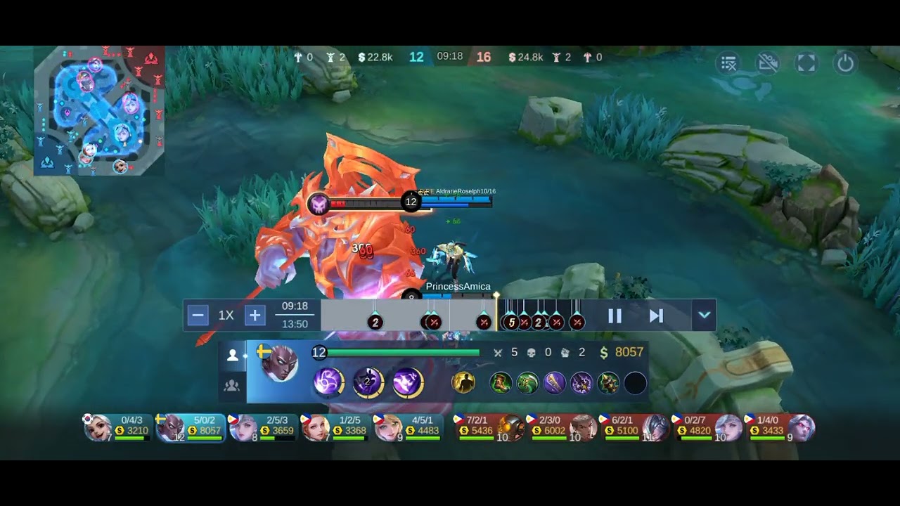MLBB Classic Solo Karrie (Carry) 1v9 Savage 18-0-5