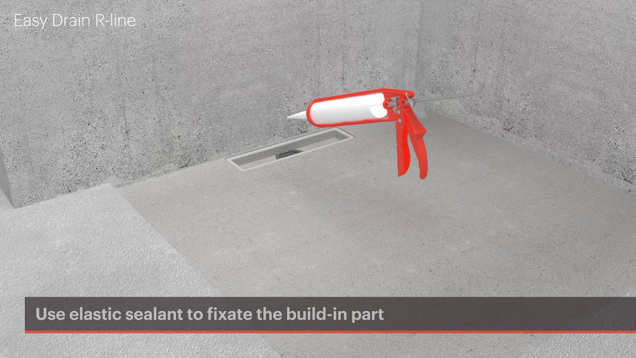 Linear shower drain installation – Easy Drain R-line (English)