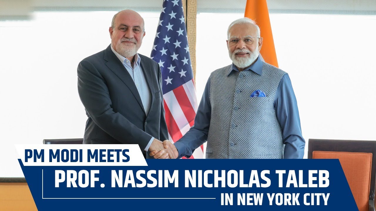 PM Modi meets Prof. Nassim Nicholas Taleb in New York City
