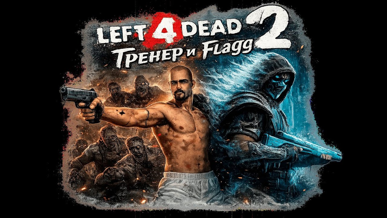 Left 4 dead 2. Тренер и Flagg получают пиздюлей
