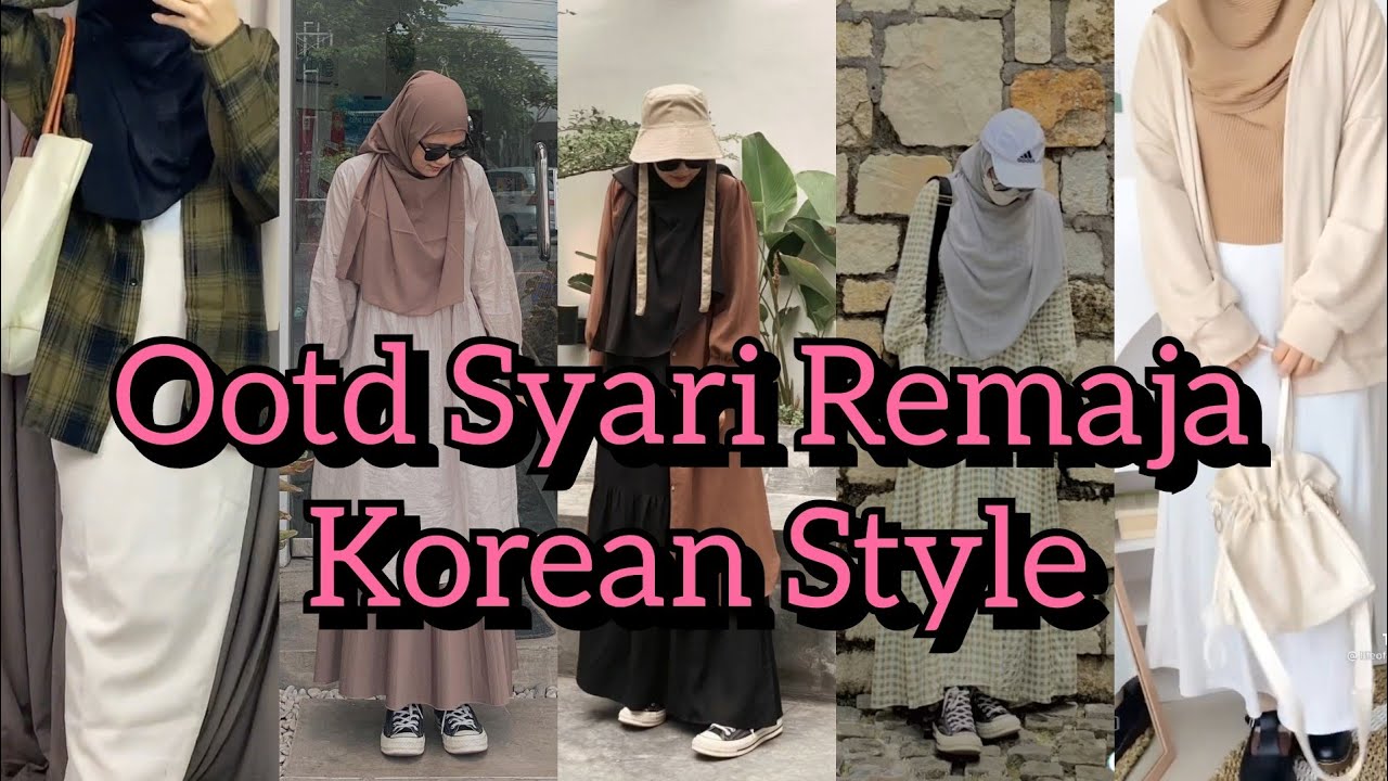 OOTD SYARI REMAJA, OOTD SYARI KOREAN STYLE, OOTD SYARI MODIS, OOTD SYARI CASUAL, LINK PRODUK.
