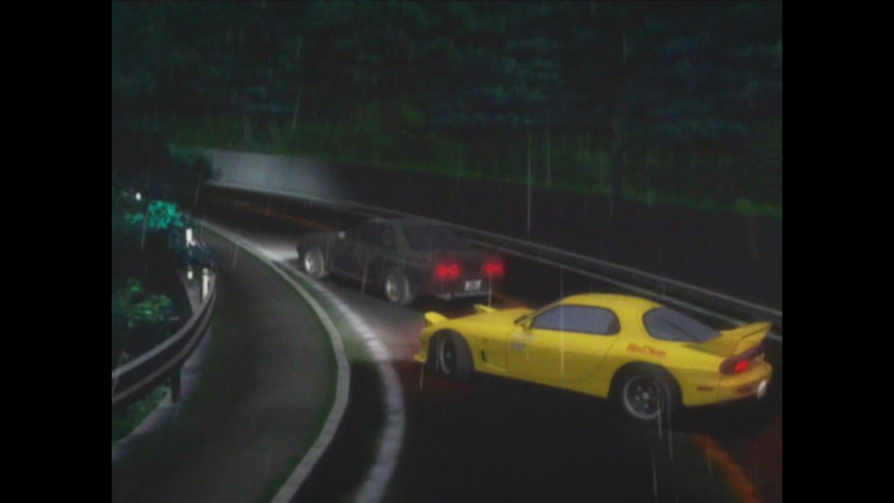 RX7 FD3S vs Skyline GTR R32 (No Eurobeat and Internal Monologue) - Initial D Battle Stage
