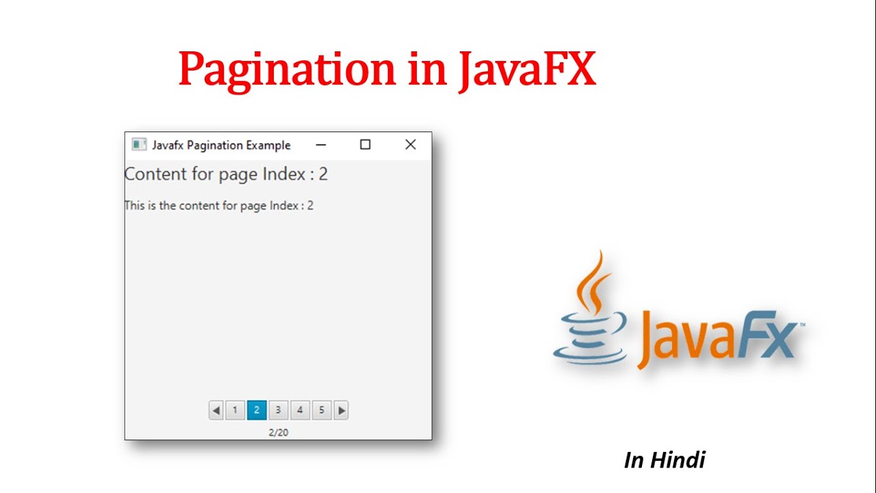 JavaFX Tutorial | Pagination in JavaFX