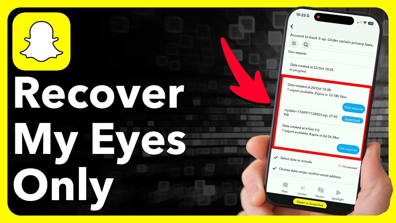 Как восстановить удаленные фотографии в Snapchat