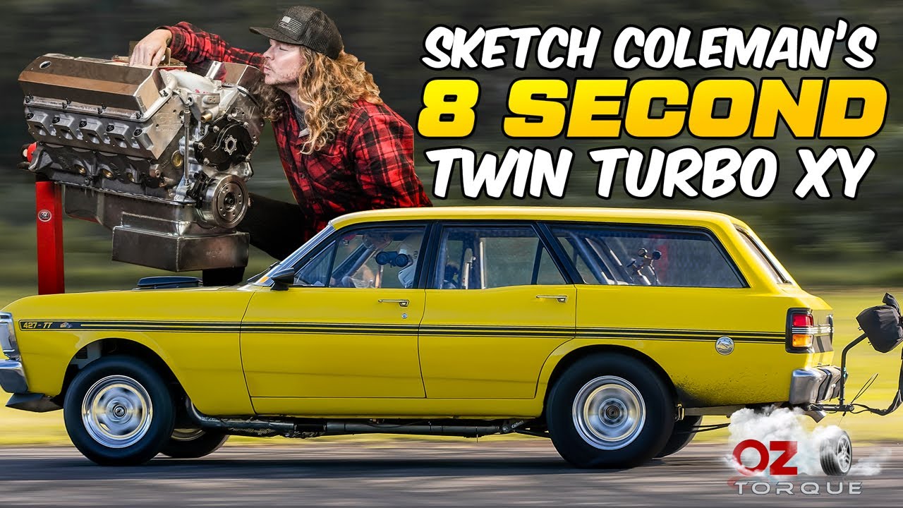 Twin Turbo XY Falcon Wagon #noprep #prostreet #ford #falcon #twinturbo #wagon #race #cars #sketch